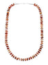 Native American Oyster Shell Sterling Silver Navajo Bead Necklace Set JX130645